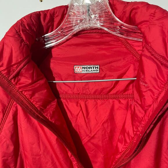 66°North Iceland Vatnajökull Puffer Jacket Red Primaloft Full Zip Women's Size M - Picture 3 of 6